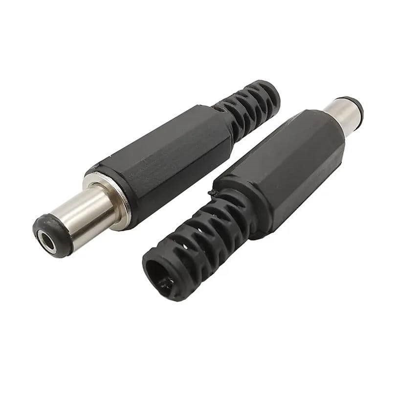 Штекер DC 5.5*2.5*9.5мм Male для кабелів, під пайку, фото 1