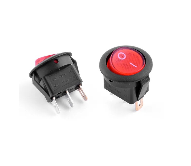 Перемикач On-Off SPST 3P 6A / 250V, IRS-101-8C, для електронних схем та проектів