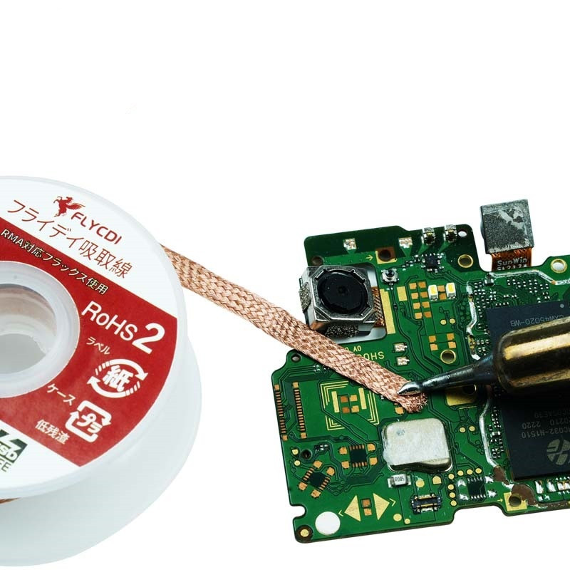 Припійна обплітка 1.5х1.5 для очищення припою, мідна, FLYCDI