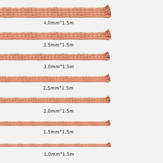 Припійна обплітка 2.5х1.5 для очищення припою, мідна, Mechanic R300