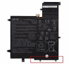 Акумулятор C21N1706 0B200-02420200 для Asus ZenBook Flip UX370 series 7.7V 39Wh Оригінал (версія з виступом