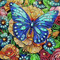 Алмазна мозаїка Жовтий метелик 25х25