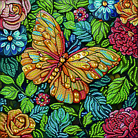 Алмазна мозаїка Синій метелик 25х25