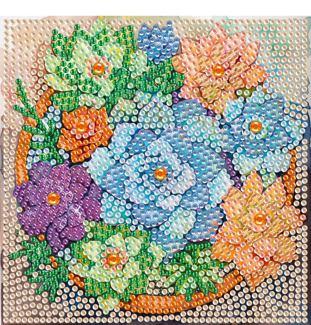 Алмазна мозаїка Квіти 15x15