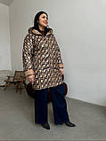 Стильна жіноча демісезонна куртка утеплена двостороння подовжена ''Ера'', фото 3