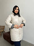 Стильна жіноча демісезонна подовжена куртка утеплена -''Фабьєн''''Ера'', фото 5