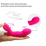 Вібратор-кролик на батарейках із шипами, Вагінально-кліторальний стимулятор із вібрацією, Інтимні іграшки, фото 2