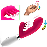 Вібратор-кролик на батарейках із шипами, Вагінально-кліторальний стимулятор із вібрацією, Інтимні іграшки, фото 7