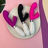 Вібратор-кролик на батарейках із шипами, Вагінально-кліторальний стимулятор із вібрацією, Інтимні іграшки, фото 8