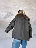Стильна жіноча демісезонна подовжена куртка утеплена- ''Ліманн'', фото 4