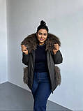 Стильна жіноча демісезонна подовжена куртка утеплена- ''Ліманн'', фото 6