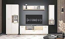 Тумба під телевізор Норд RTV2D1K1S  590х1870х400мм кашемір + дуб сонома  Гербор, фото 5