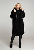 Стильне жіноче подовжене демісезонне пальто кашемірове на синтепухі-''Монро''
