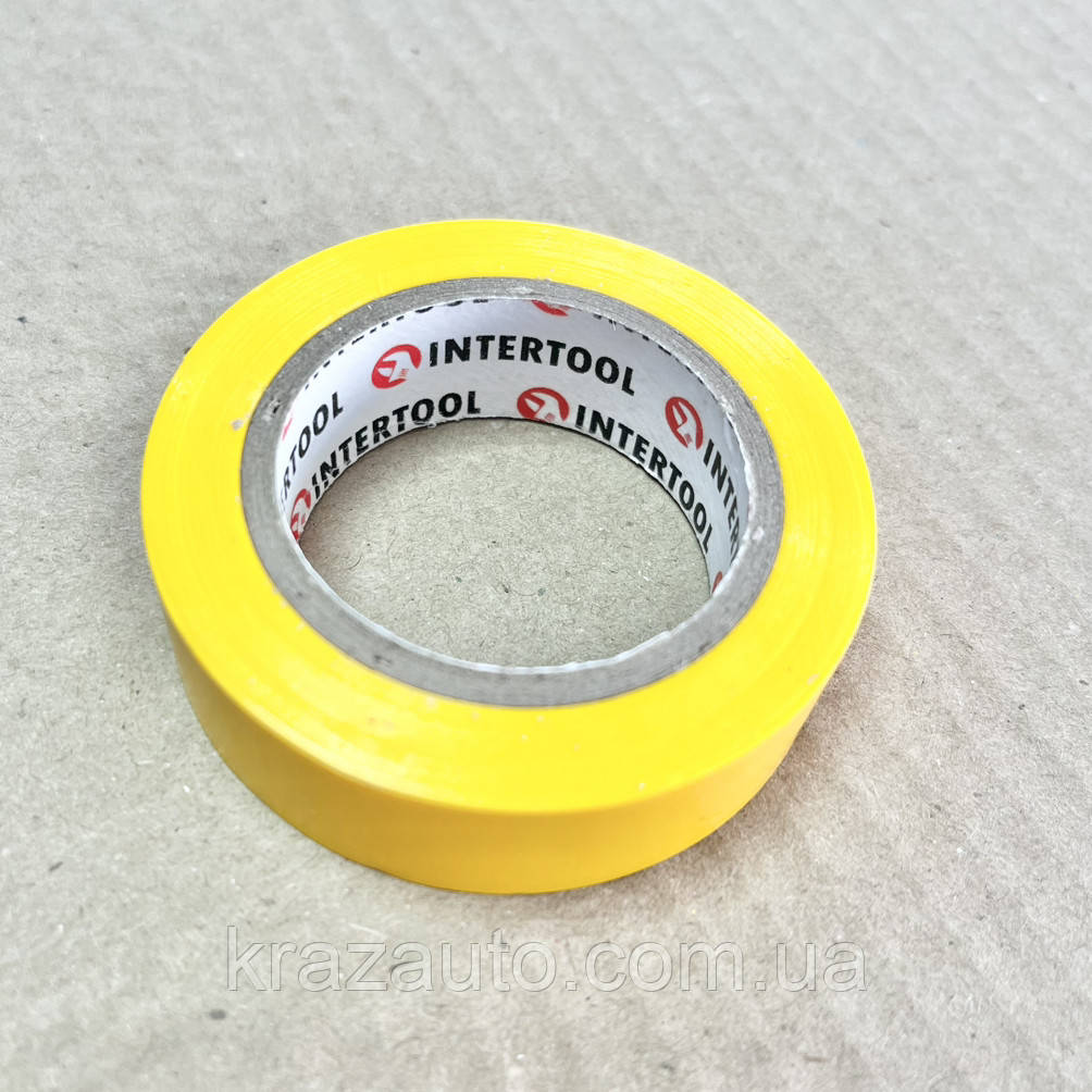 Стрічка ізоляційна 0.15 мм*17 мм*10 м жовта INTERTOOL IT-0032, фото 1