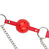Кляп кулька з затискачами для сосків BDSM секс Бдсм атрибути Червоного кольору, фото 5