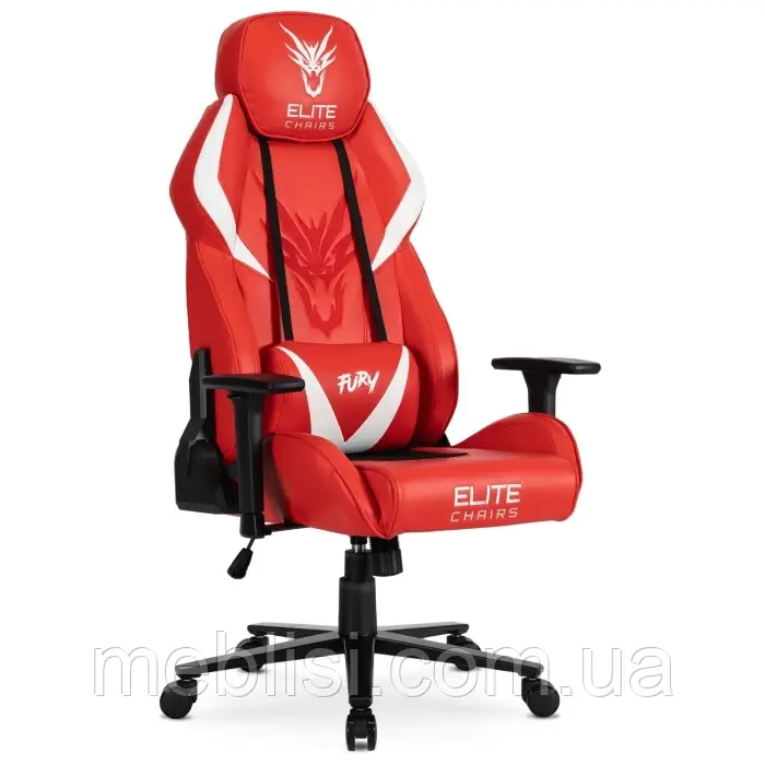 Крісло комп'ютерне (геймерське) NEXON червоний (MEBEL ELIT) ME.FURY/CZR/E/T/FO