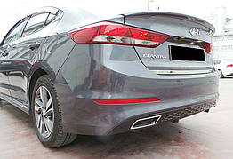 Задній дифузор DPT V-2 для Hyundai Elantra 2015-2020 рр. ABS-пластик