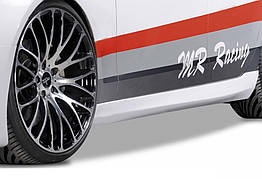 Бокові пороги DPT для Audi A4 B8 2007-2015 чорний глянець ABS-пластик