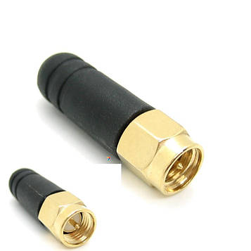 WIFI-2.4G-01-MS-28MM 2.4GHz Antenna, VSWR: ≤1.5, Gain: 2.0dBi, SMA Conncetor, L28mm.