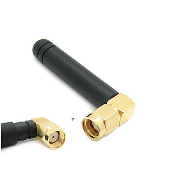 WIFI-2.4G-03-FR-45MM WIFI 2.4GHz Dipole Antenna, VSWR: ≤1.5: 1, Normal Gain: 2-3dBi, Return Loss: 17dB, Impedance: 50ohm, SMA Plug