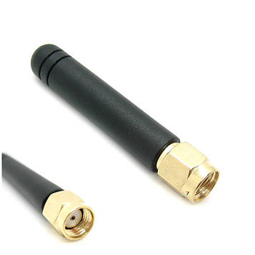 WIFI-2.4G-03-FS-48MM WIFI антена: Частота: 2400...2500MHz. Роз'єм: RP-SMA прямий. Довжина: 48 мм