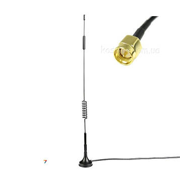 433 Antenna 12dbi/31CM SMA Антена 433 МГц. SMA-M. Довжина: 310 мм. K підсил: 12 dBi. Кріплення: магніт