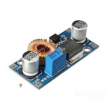XL4005-5A-Modul Мініатюрний DC-DC перетворювач: понижуючий з вихідною регульованою напругою 1,25 ... 36 В і робочим струмом до 5