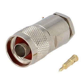 NC-22 Вилка, N, тато, прямий, 50Ом, 7C2V, RG213, RG8, на провід, PTFE