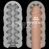 Вібронасадка на пеніс Knights Ring Vibrating Dual Purpose Sleeve Spiral kitty.in.ua, фото 3