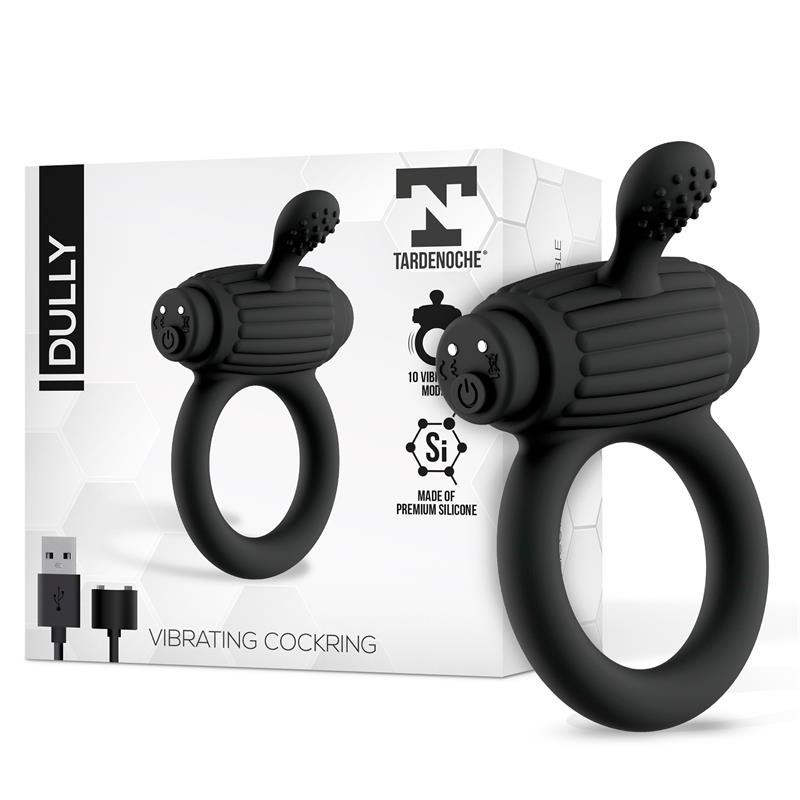 TARDENOCHE Dully Vibrating Penis Ring Silicone Magnetic USB kitty.in.ua, фото 1