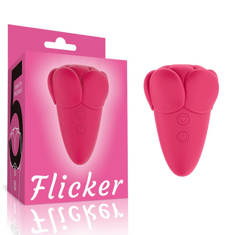 Кліторальний вібростимулятор Flicker Rechargeable Vibrator Pink kitty.in.ua, фото 1