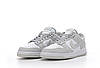 Жіночі чоловічі кросівки Nike SB Dunk Low Retro Gray White кеди Найк СБ Данк Лоу сірі низькі шкіряні весна осінь, фото 5