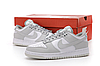 Жіночі чоловічі кросівки Nike SB Dunk Low Retro Gray White кеди Найк СБ Данк Лоу сірі низькі шкіряні весна осінь, фото 2