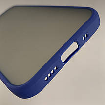 Чохол для Apple iPhone 12 Mini чохол із захистом для камери з кольоровими кнопками на айфон 12 міні темно-синій tcb, фото 4