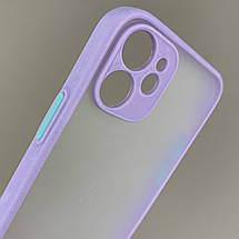 Чохол для Apple iPhone 12 Mini чохол із захистом для камери з кольоровими кнопками на айфон 12 міні бузковий tcb, фото 3