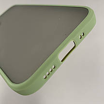 Чохол для Apple iPhone 12 Mini чохол із захистом для камери з кольоровими кнопками на айфон 12 міні зелений tcb, фото 4