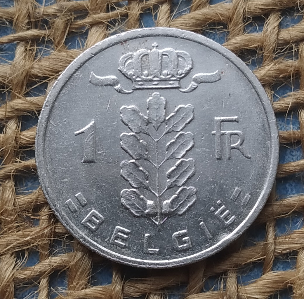 1 франк 1980 року. Бельгiя