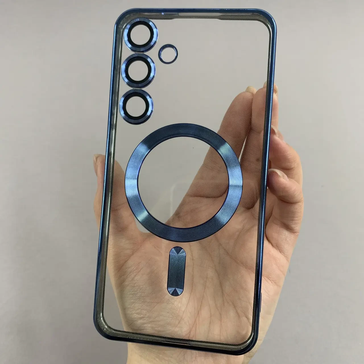 Чохол для Samsung Galaxy S25 Plus чохол з магсейф із захистом камери на самсунг с25 плюс синій h3b