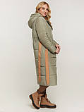 Стильне стьобане  жіноче подовжене зимове  пальто''Антонія'', фото 3