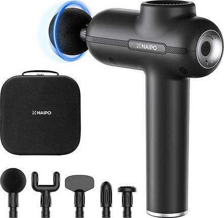 Масажер перкусійний ручний NAIPO Massage Gun MGG-2103 для тіла без підігріву UA, фото 1