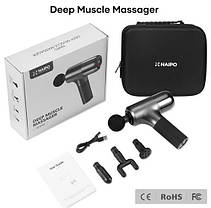 Масажер перкусійний ручний NAIPO Massage Gun NP-MG02 для тіла без підігріву UA, фото 5