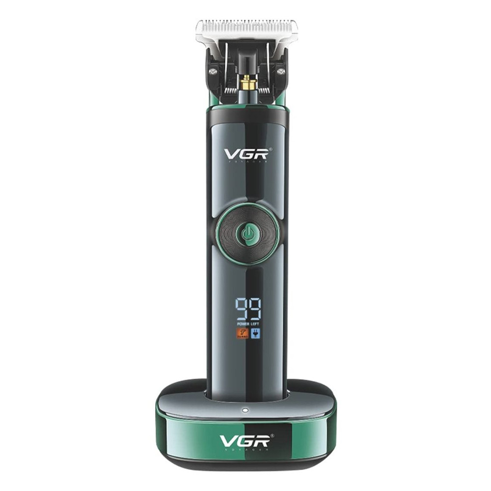 Акумуляторна машинка для стрижки VGR V-671, 4 насадки, LED display, Box, фото 1