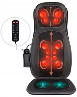 Масажна накидка на крісло NAIPO Neck and Back з підігрівом та вібрацією MGBK-C2030 Black UA