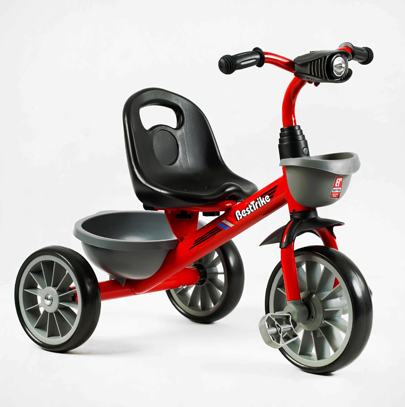 Дитячий триколісний велосипед Best Trike BS-23044 на ЕВА колесах, фара з музикою і світлом червоний
