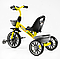 Дитячий триколісний велосипед Best Trike BS-16390 на ЕВА колесах, фара з музикою і світлом / жовтий, фото 2