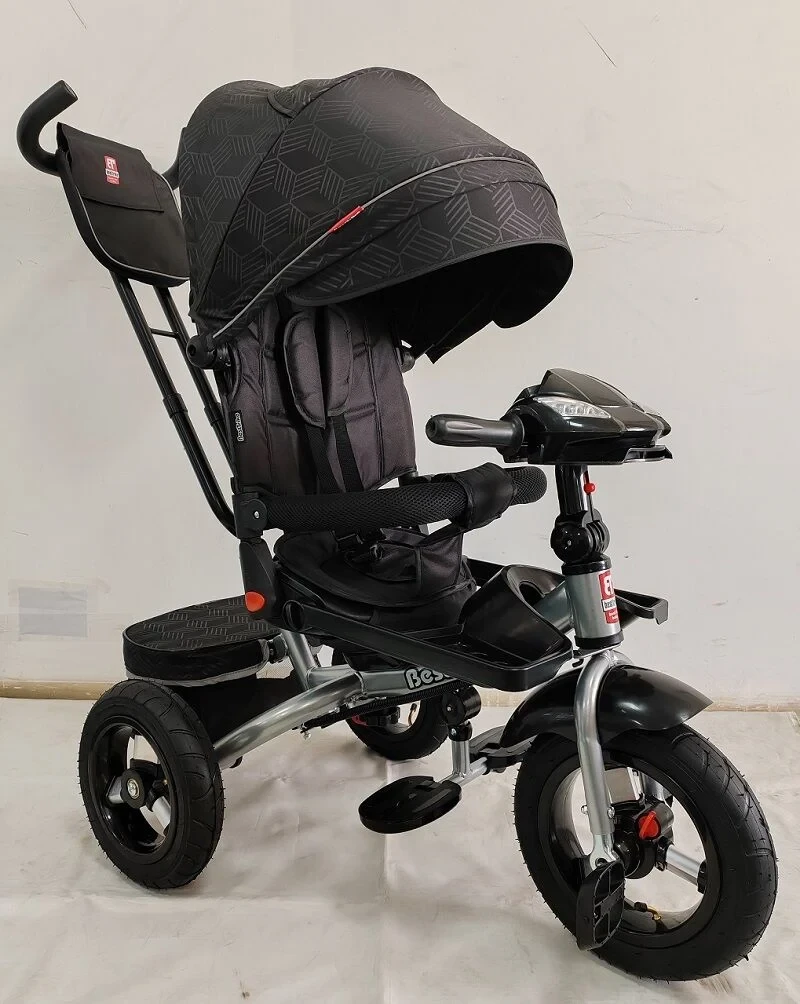 Велосипед-коляска триколісний Best Trike 6088F-603-40 музична фара, складане кермо, поворотне сидіння