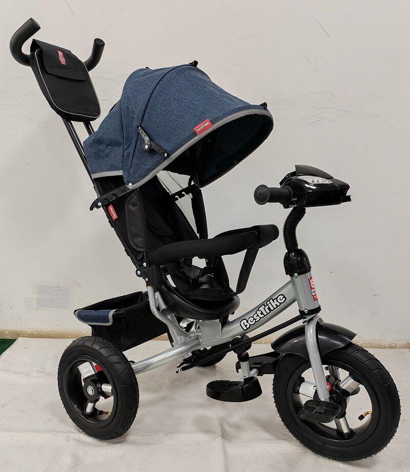 Велосипед-коляска триколісний Best Trike 3390 / 35-810 фара USB, Bluetooth, пульт, надувні колеса