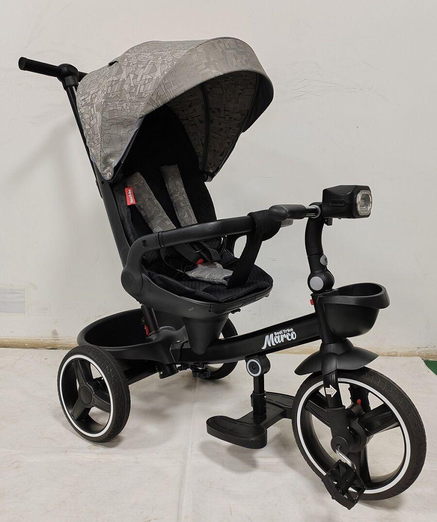 Велосипед Коляска триколісний BestTrike "Marco" 9155/318-82 телескопічна ручка, фара, поворотне сидіння