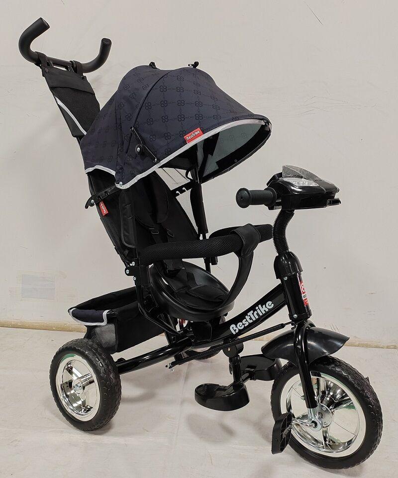 Велосипед Коляска триколісний Best Trike 6588 / 66-311 фара музична, USB, Bluetooth, темно-сірий