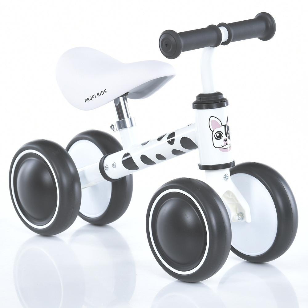 Дитячий біговел-велобіг 4 EVA колеса 6 дюймів PROFI KIDS MBB 1017-4D сталева рама, "Собачка" чорно-білий